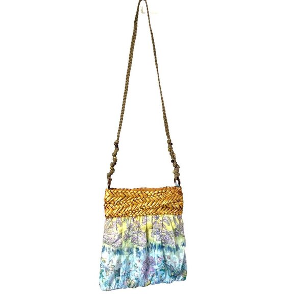 Capelli Straworld Handmade Crossbody bag Purse Macrame Strap Magnetic Closure - Picture 2 of 7